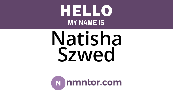 Natisha Szwed