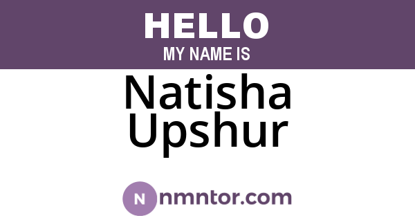 Natisha Upshur
