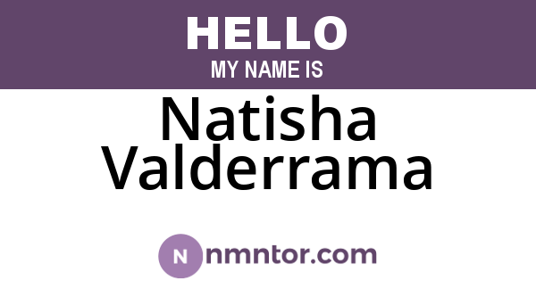 Natisha Valderrama
