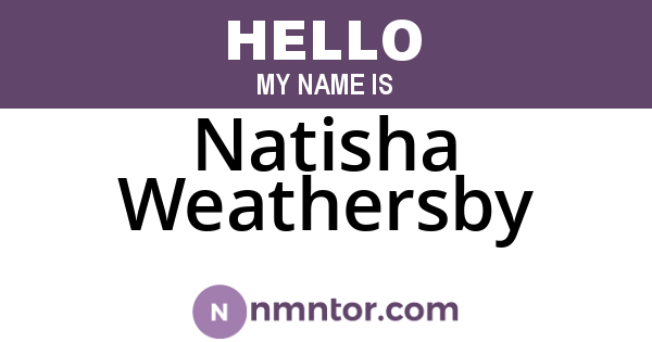 Natisha Weathersby