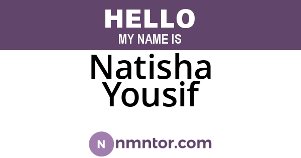 Natisha Yousif