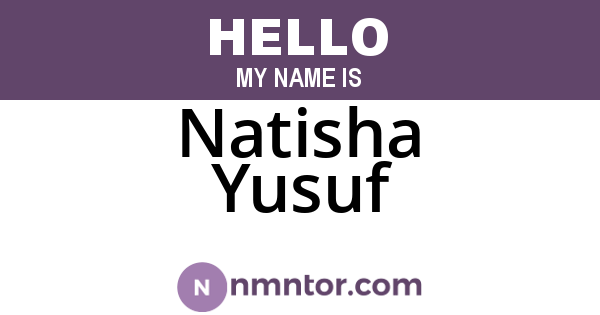 Natisha Yusuf