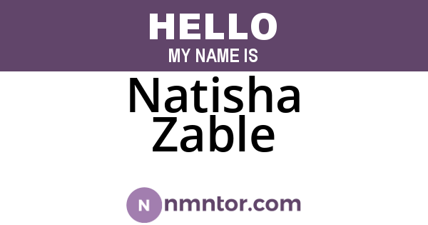 Natisha Zable