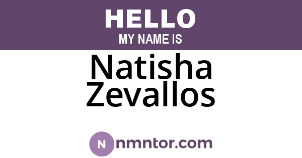 Natisha Zevallos