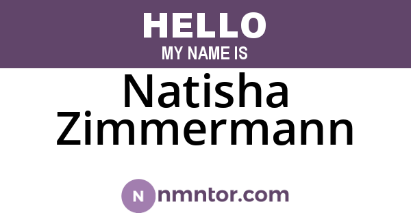 Natisha Zimmermann