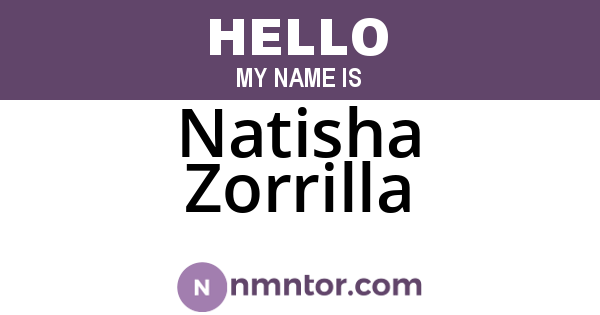 Natisha Zorrilla
