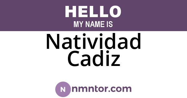 Natividad Cadiz