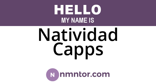 Natividad Capps