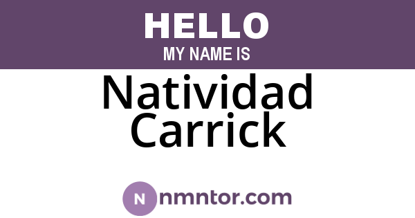 Natividad Carrick