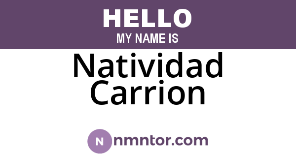 Natividad Carrion