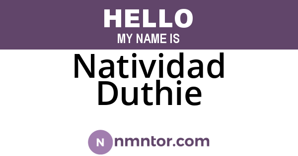 Natividad Duthie