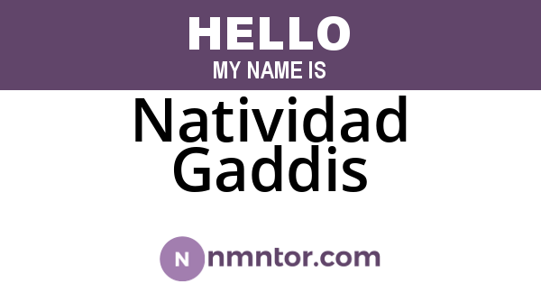 Natividad Gaddis