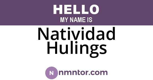 Natividad Hulings