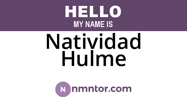Natividad Hulme