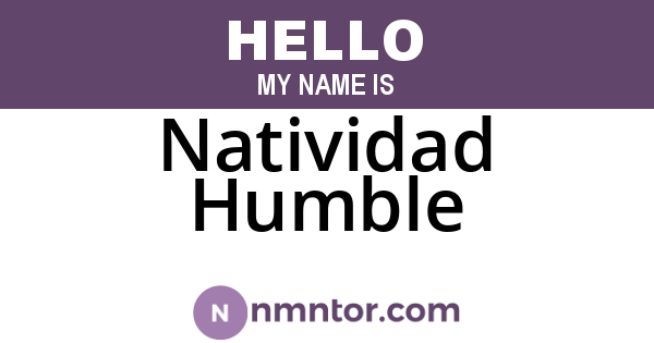 Natividad Humble