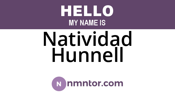 Natividad Hunnell