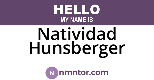 Natividad Hunsberger