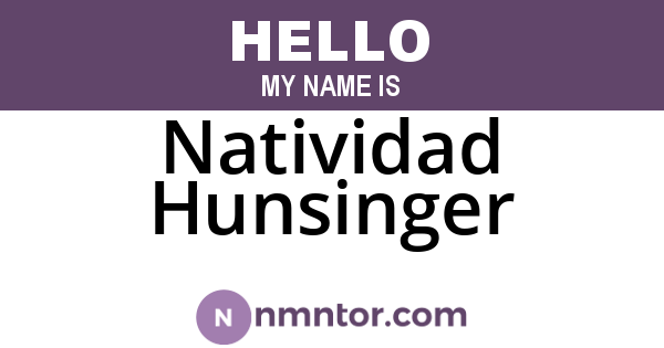 Natividad Hunsinger