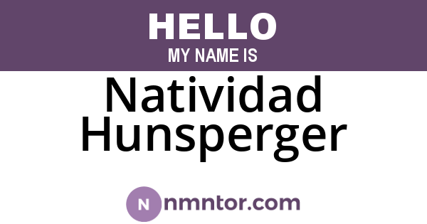 Natividad Hunsperger