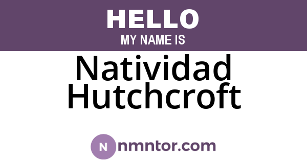 Natividad Hutchcroft