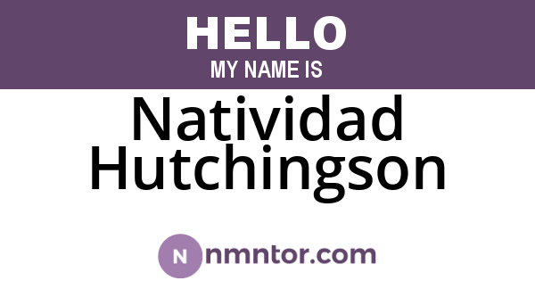 Natividad Hutchingson