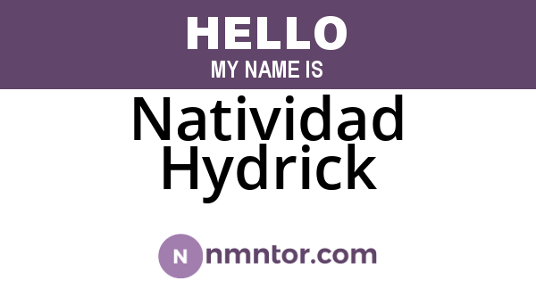 Natividad Hydrick
