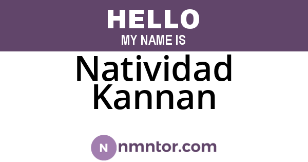 Natividad Kannan
