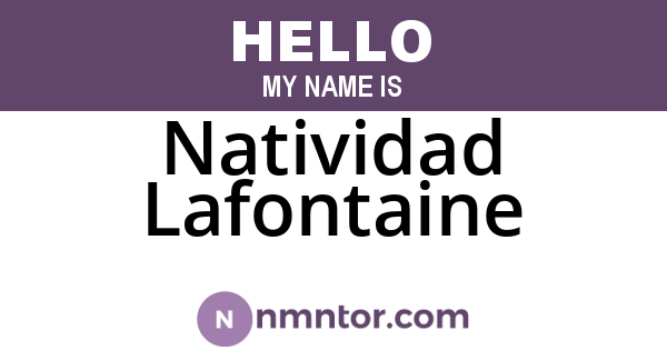 Natividad Lafontaine
