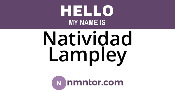 Natividad Lampley