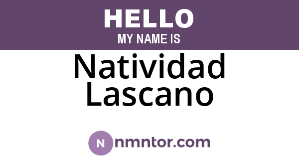 Natividad Lascano