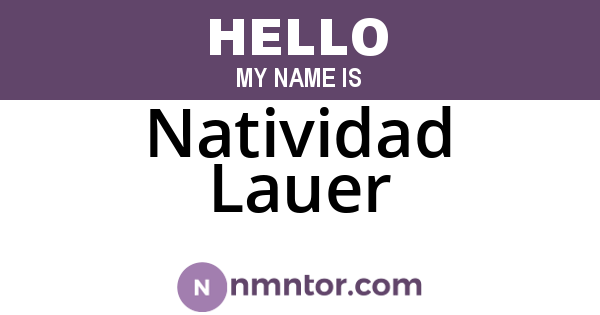 Natividad Lauer