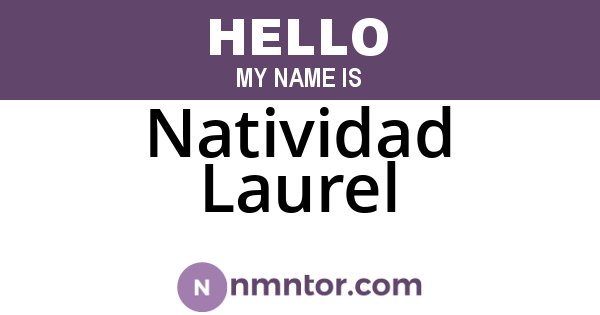 Natividad Laurel