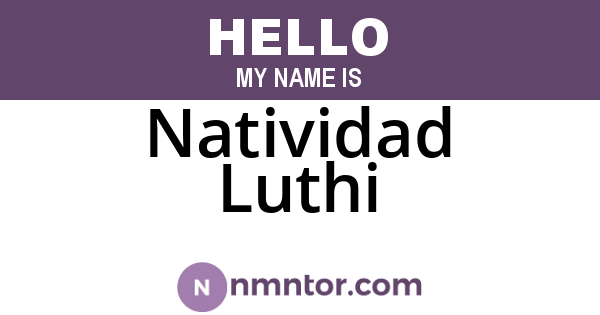 Natividad Luthi