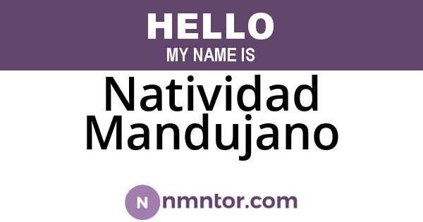 Natividad Mandujano
