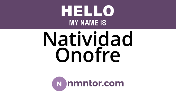 Natividad Onofre