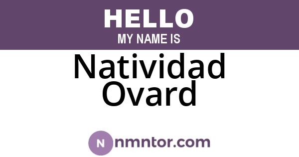 Natividad Ovard