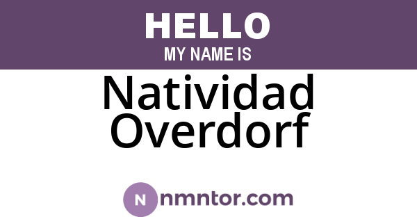 Natividad Overdorf