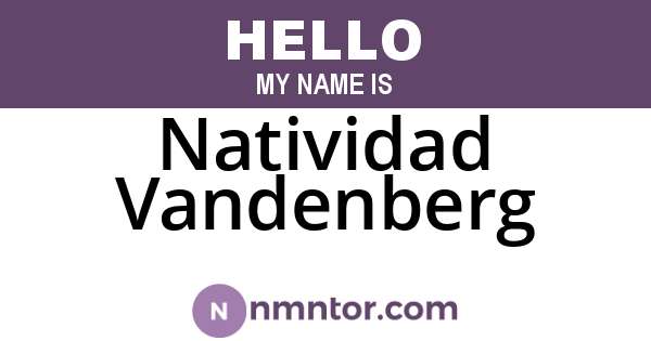 Natividad Vandenberg
