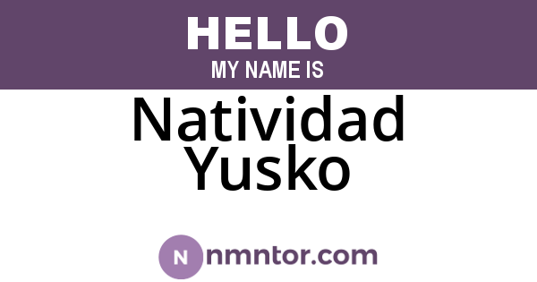 Natividad Yusko