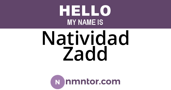 Natividad Zadd