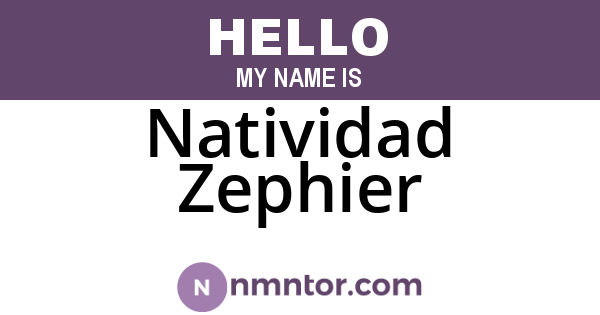 Natividad Zephier