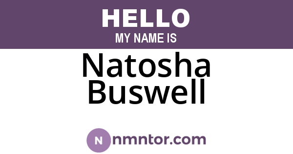 Natosha Buswell