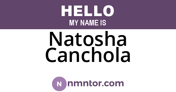 Natosha Canchola
