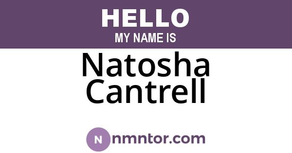 Natosha Cantrell