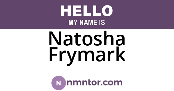 Natosha Frymark