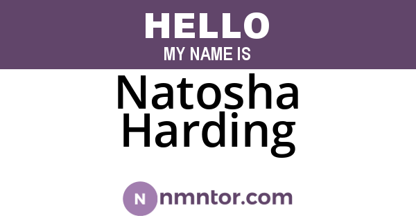 Natosha Harding