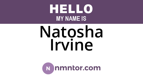 Natosha Irvine