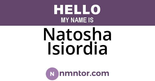 Natosha Isiordia