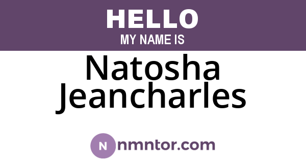 Natosha Jeancharles