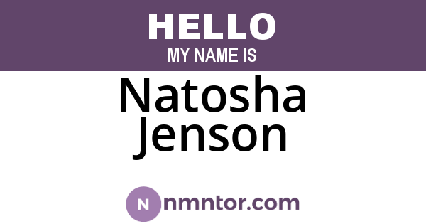 Natosha Jenson